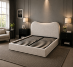 Egerie Curved Headboard Boucle Storage Bed