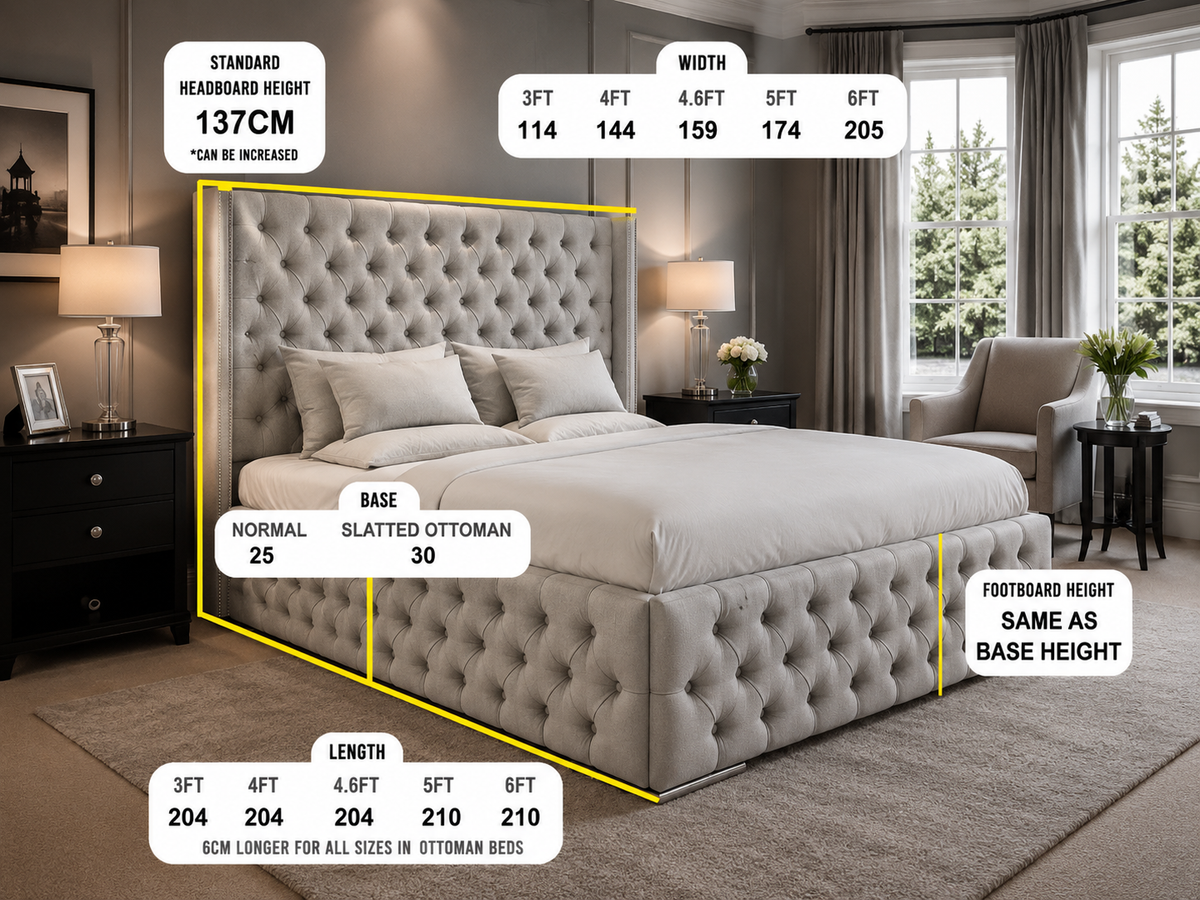 Crystal Bed dimensions