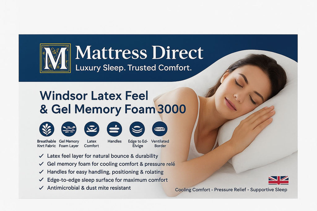 Windsor Latex Feel & Gel Memory Foam 3000 - Vacuume packed In one Box