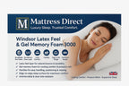Windsor Latex Feel & Gel Memory Foam 3000 - Vacuume packed In one Box