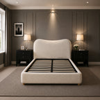 Egerie Curved Headboard Boucle Storage Bed