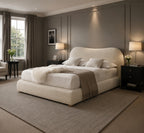 Egerie Curved Headboard Boucle Storage Bed