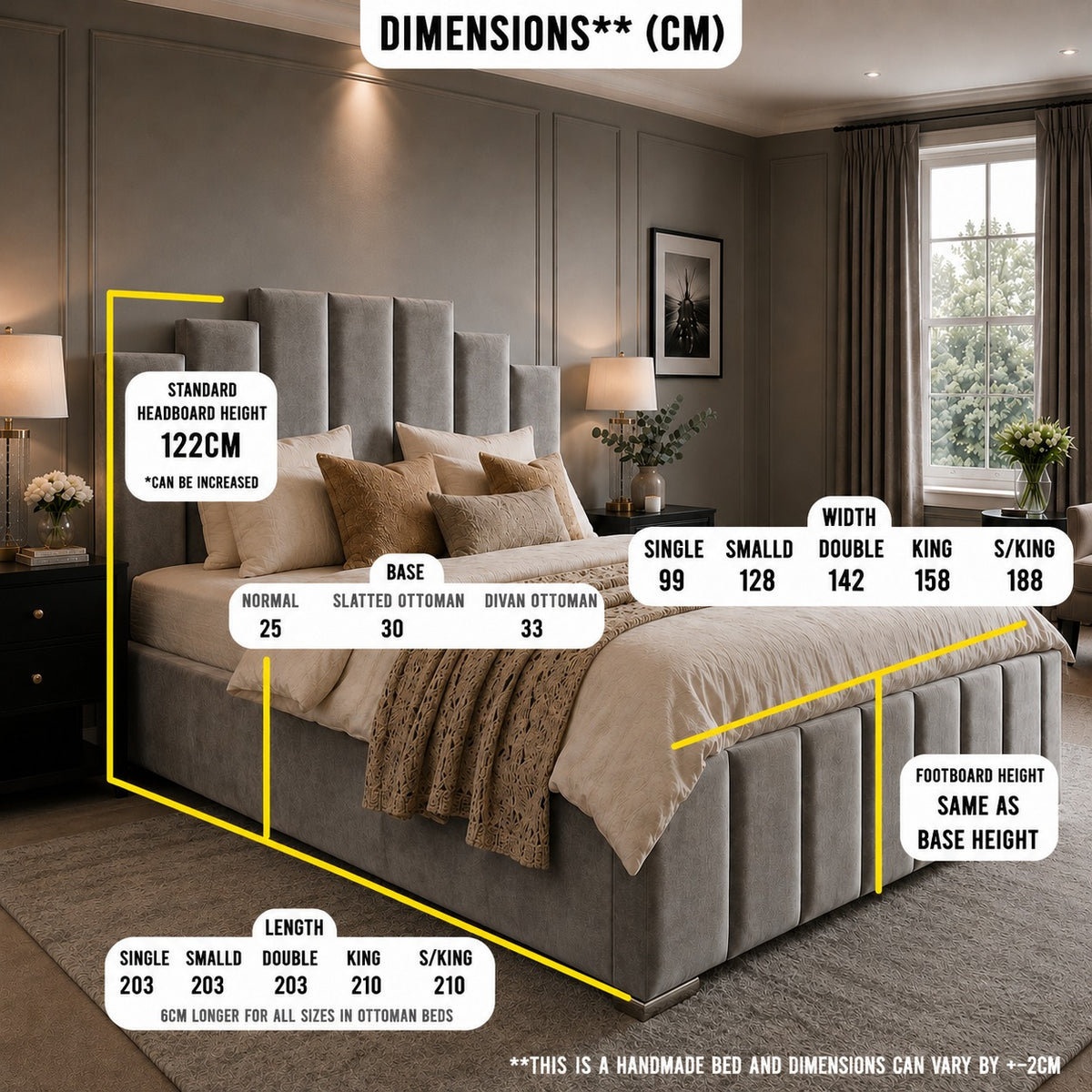 Chesterfield Bed dimensions