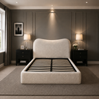 Egerie Curved Headboard Boucle Storage Bed